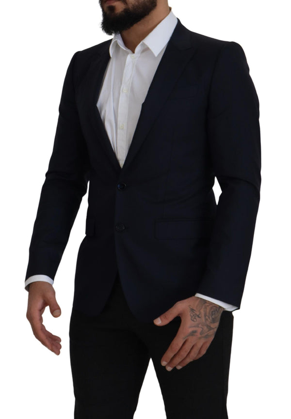 Dolce & Gabbana 96% Virgin Wool 4% Silk; Lining: 53% Cupro 47% Viscose blazer in blue