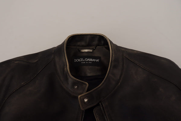 Dolce & Gabbana 100% Leather jacket in black