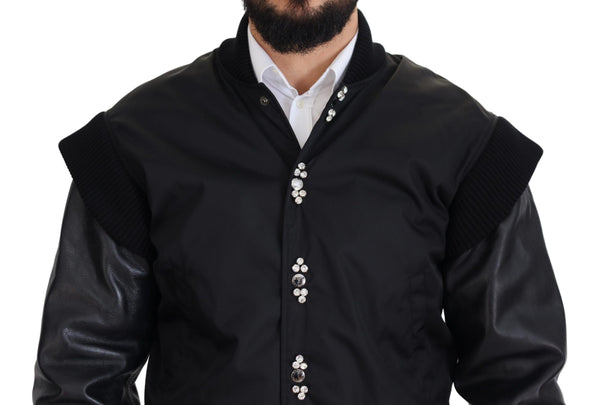 Dolce & Gabbana 90% Nylon bomber jacket in black