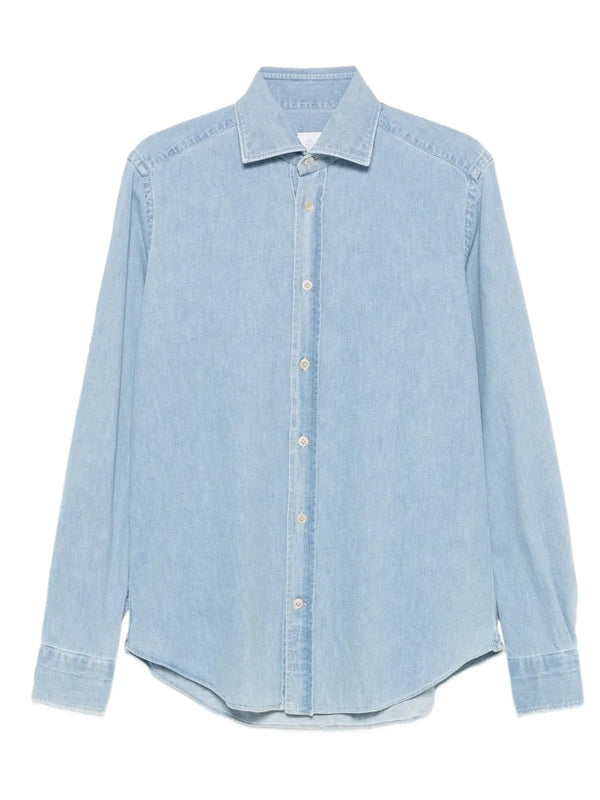 Eleventy Cotton 100% shirt in light blue