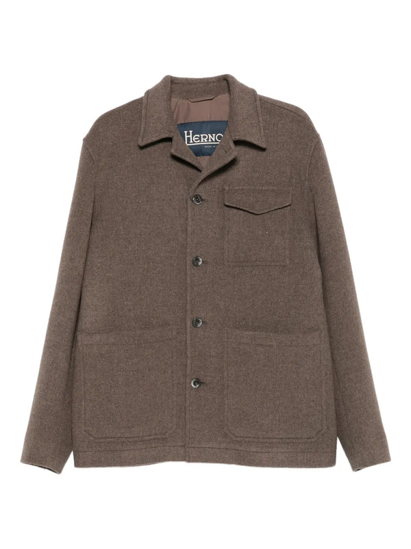 Herno Outer: Wool 70% jacket in brown