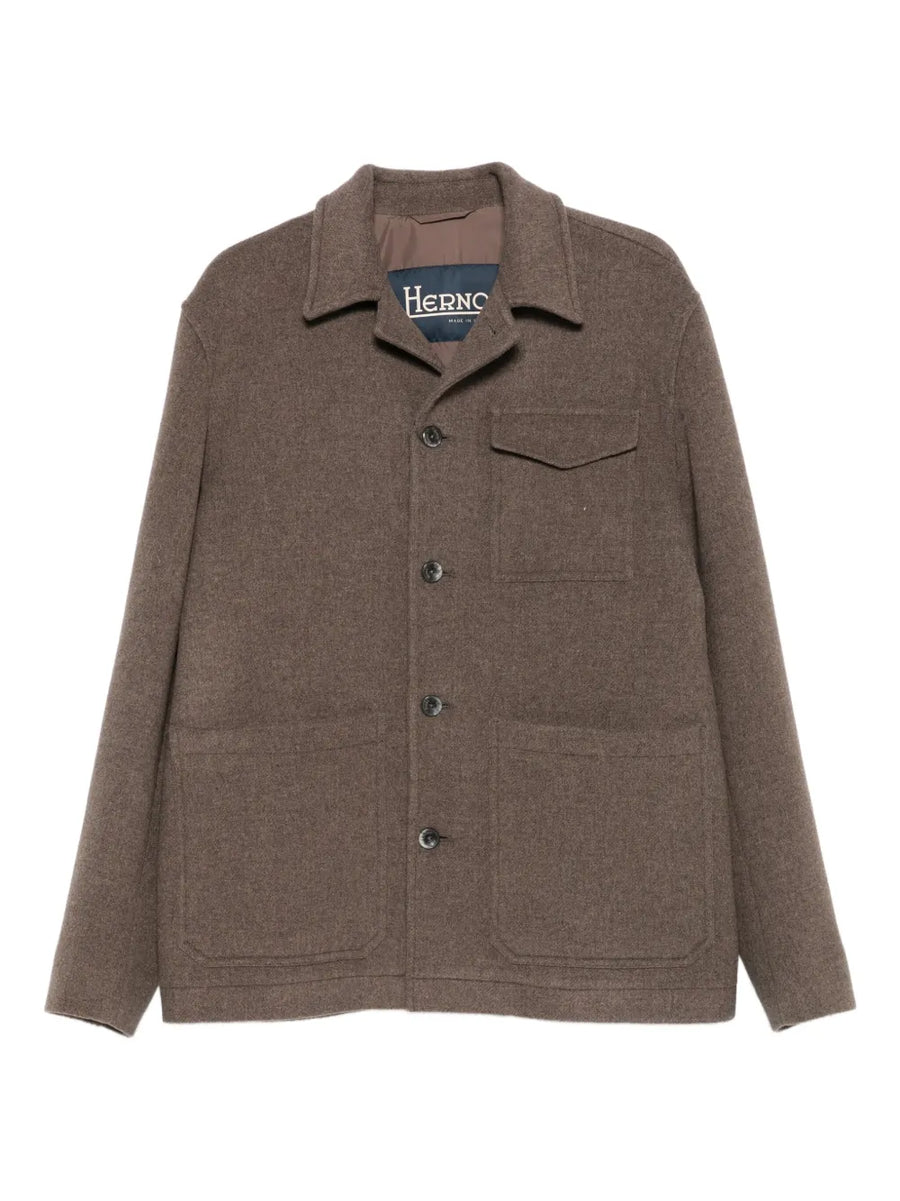 Herno Outer: Wool 70% jacket in brown