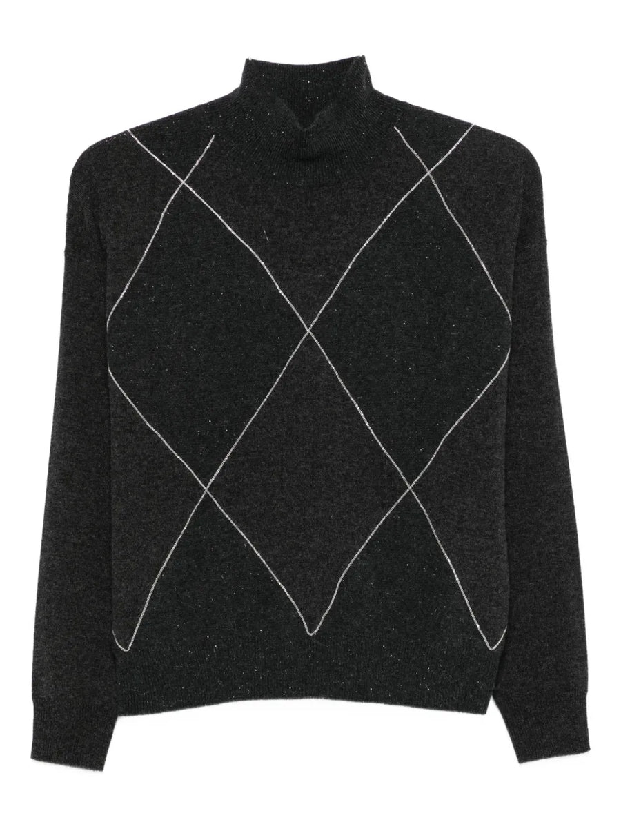 Peserico Virgin Wool 57% sweater in black
