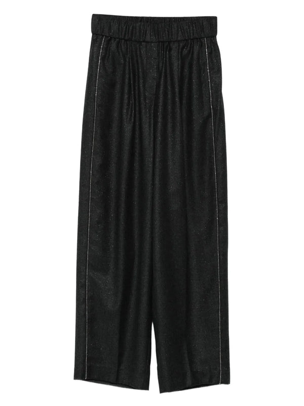 Peserico Virgin Wool 98% trousers in black