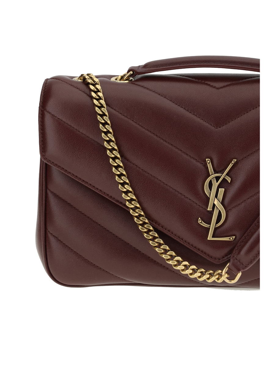 Shoulder Bag Loulou Light Hot Wine Lambskin