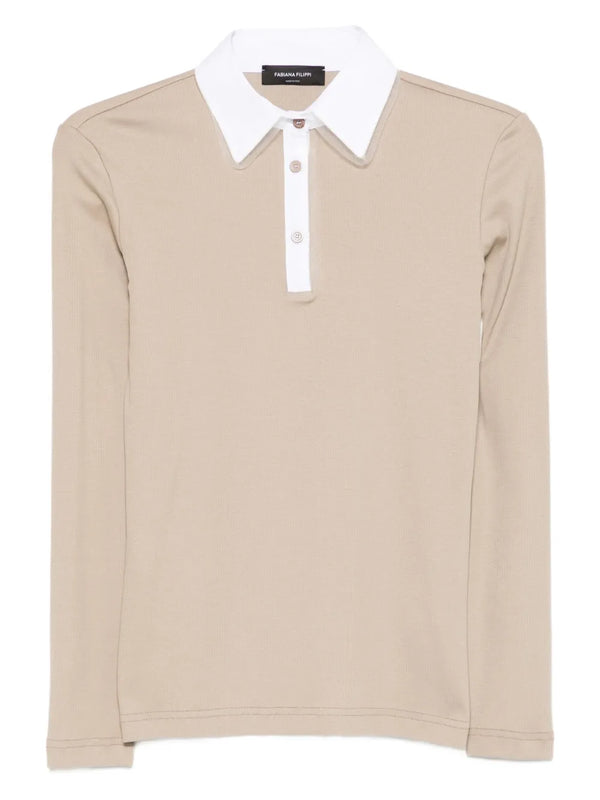 Fabiana Filippi Polyamide 100% polo shirt in beige