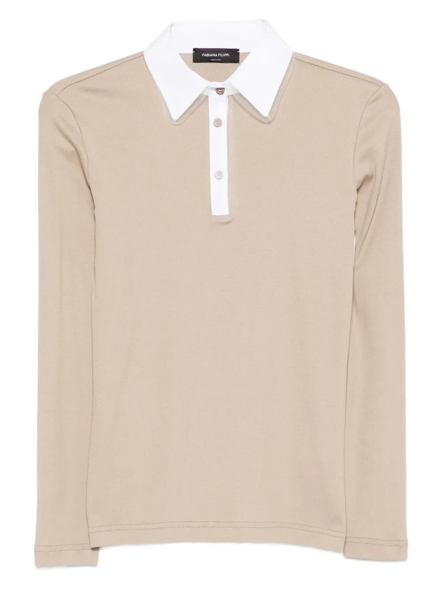Fabiana Filippi Polyamide 100% polo shirt in beige