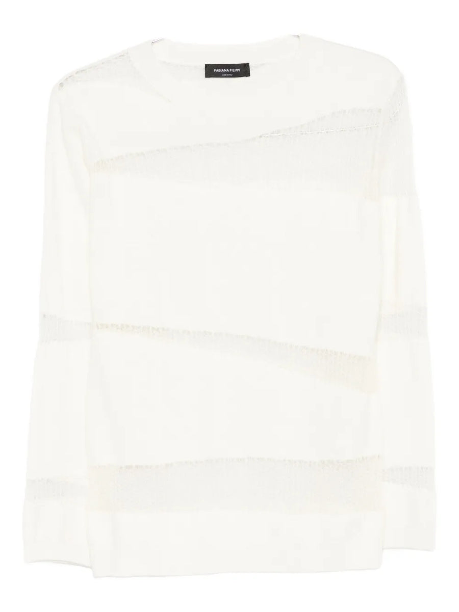 Fabiana Filippi Virgin Wool 75% sweater in off-white
