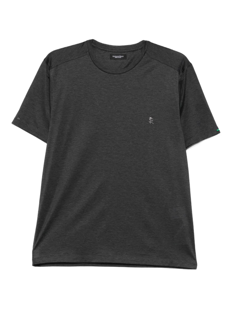 Stefano Ricci Cotton 100% t-shirt in charcoal