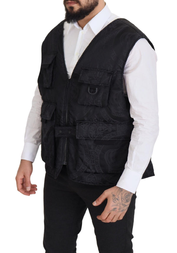 Dolce & Gabbana 100% Nylon vest in black