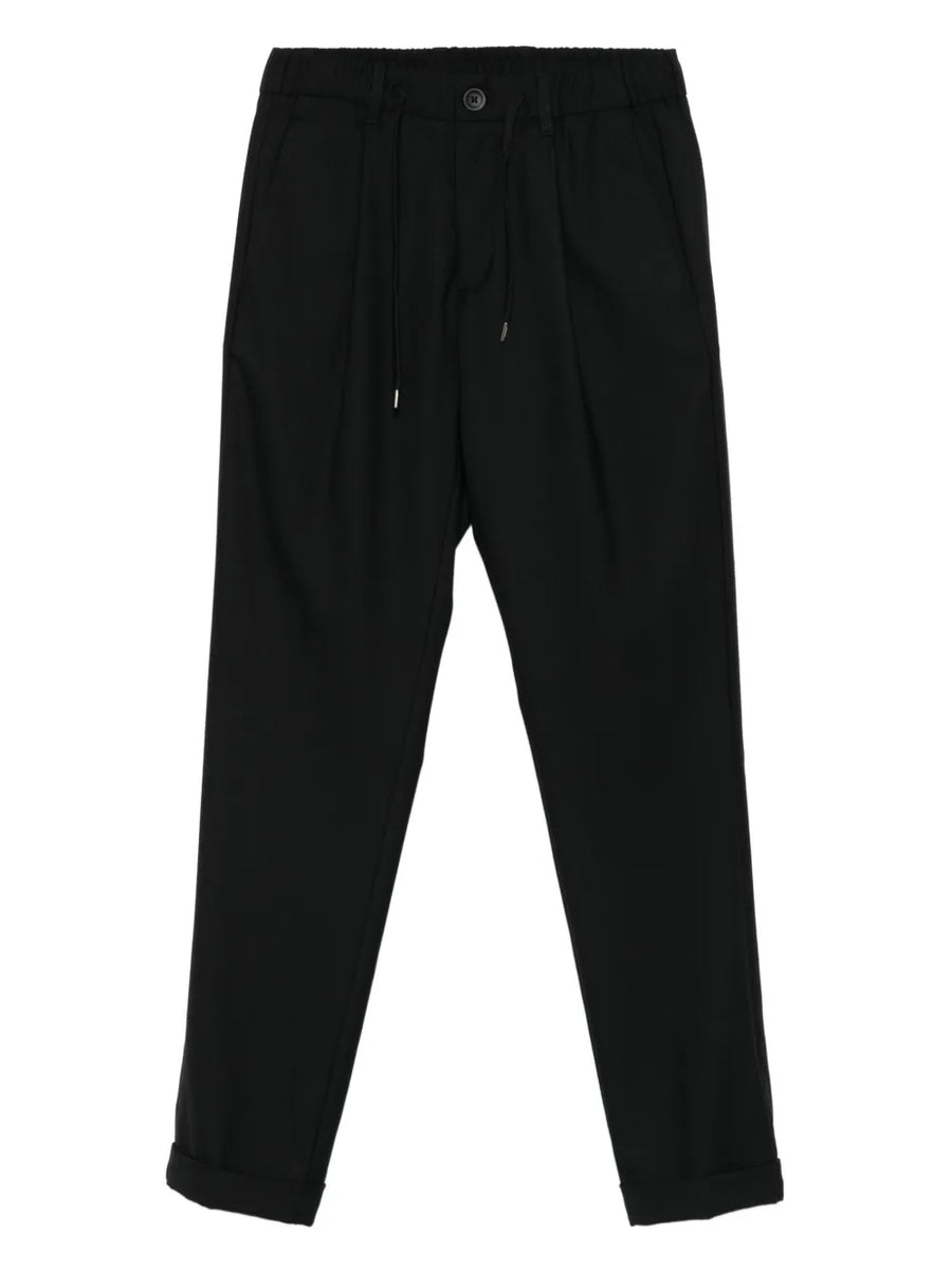 Herno Outer: Wool 43% trousers in black
