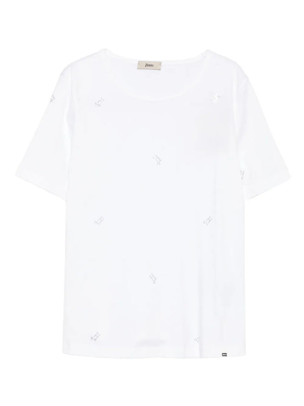 Herno 100% Cotton t-shirt in white