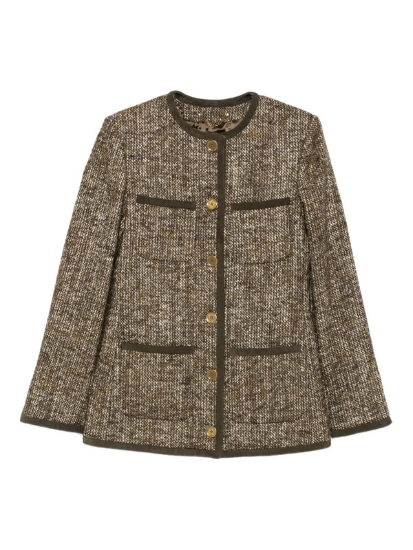 Golden Goose 100% tweed jacket in brown