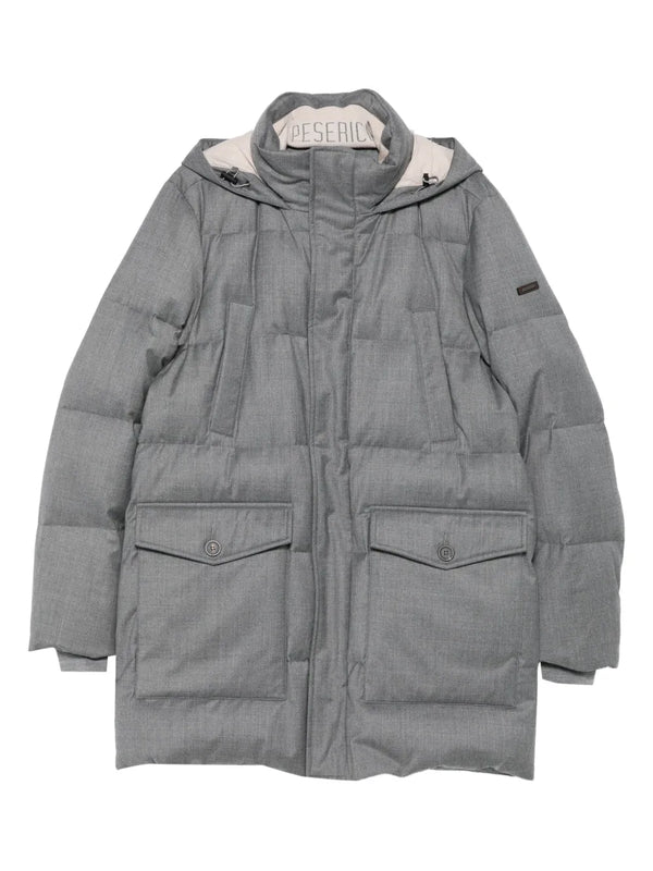 Peserico Outer: Wool 100%; Lining: Polyamide 100%; Fill: Duck Down 90% down jacket in grey