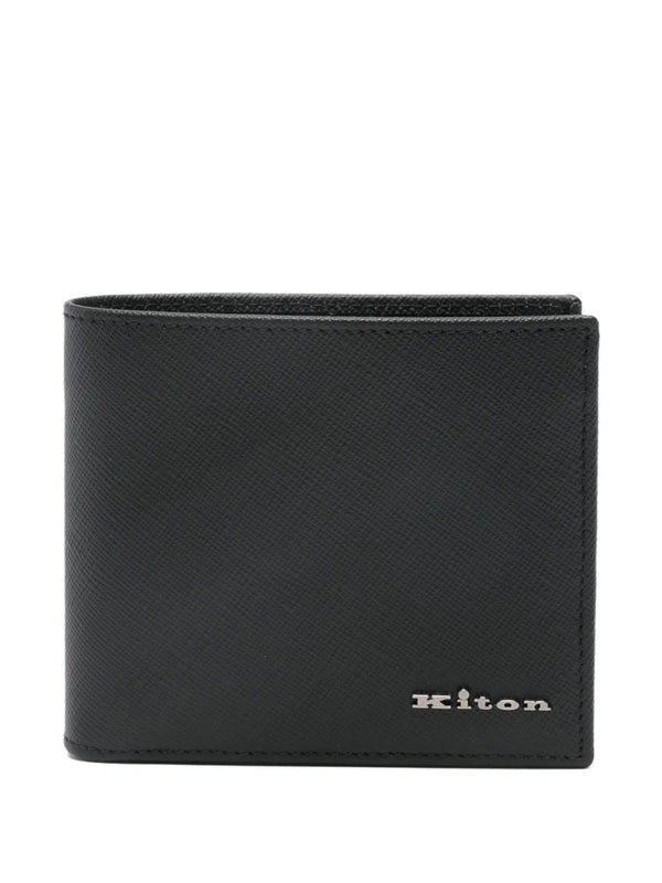 Kiton Leather 100% wallet in black