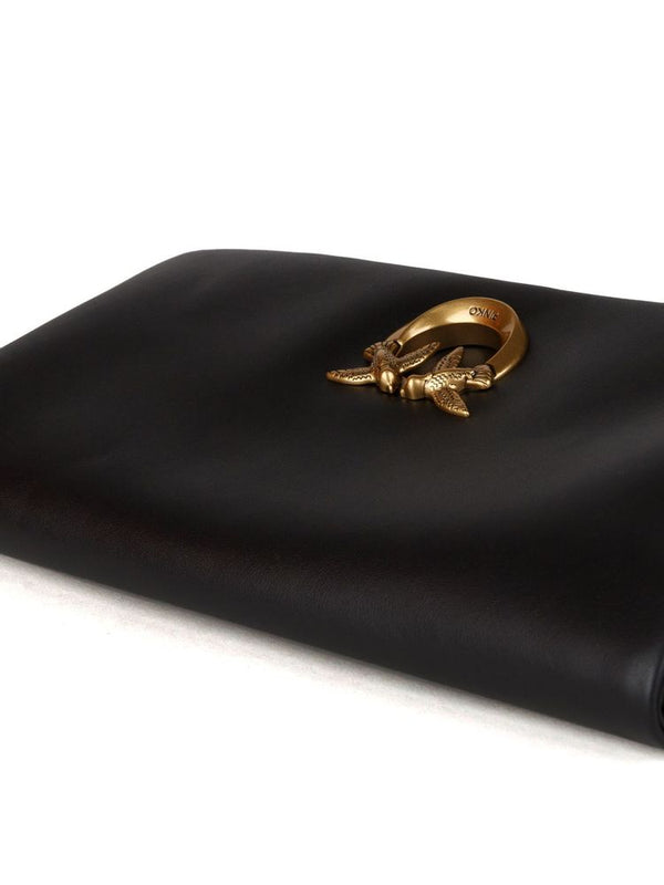 Pinko Leather shoulder bag in black