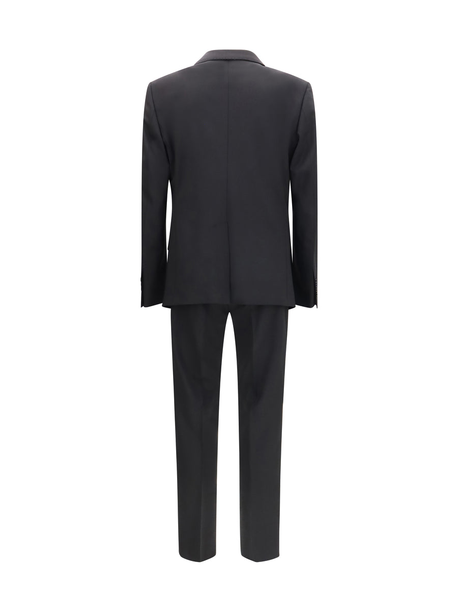 Suit Martini Light Wool Gabardine Black Fleece Suits