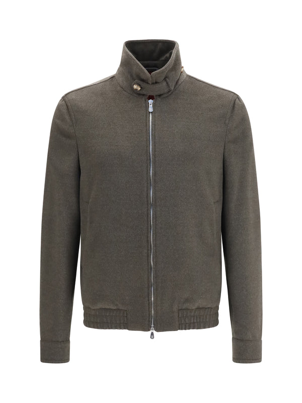 Brunello Cucinelli 100% Merino wool Ovis Aries jacket in gray