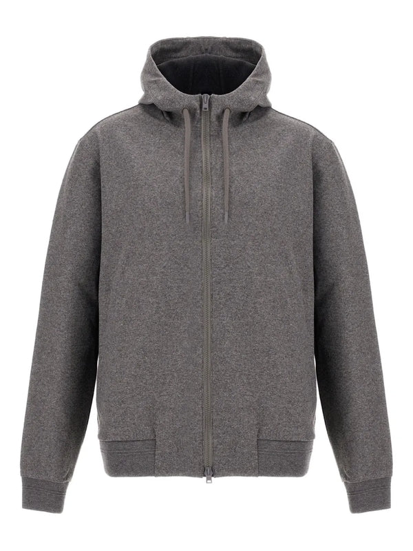 Herno 100% (fiber unspecified) hoodie in grey