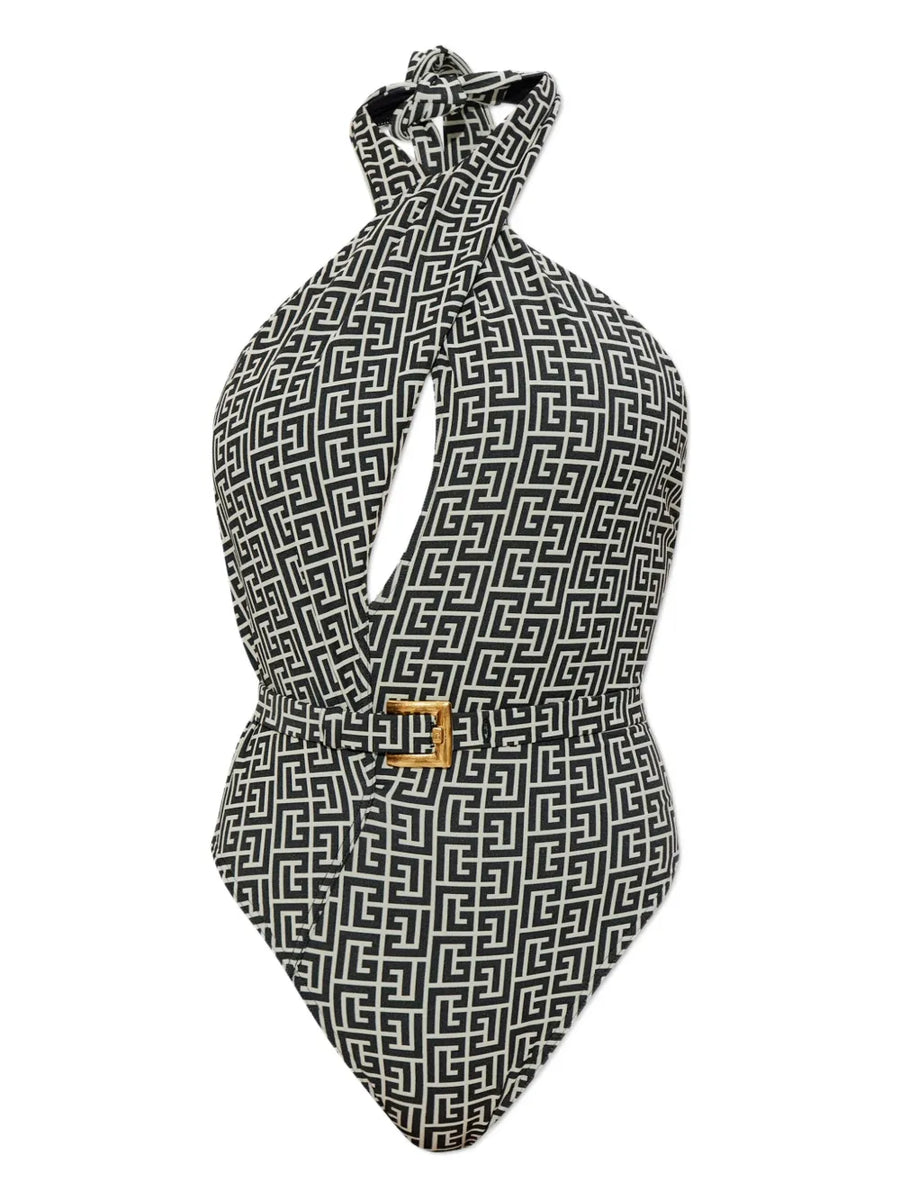 Balmain Polyamide 100% one-piece swimsuit in black