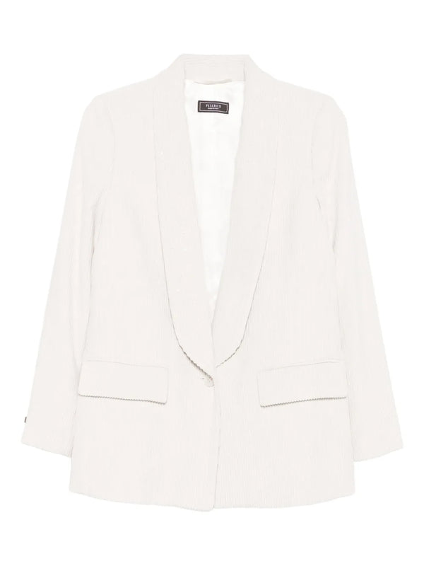 Peserico 100% corduroy blazer in white