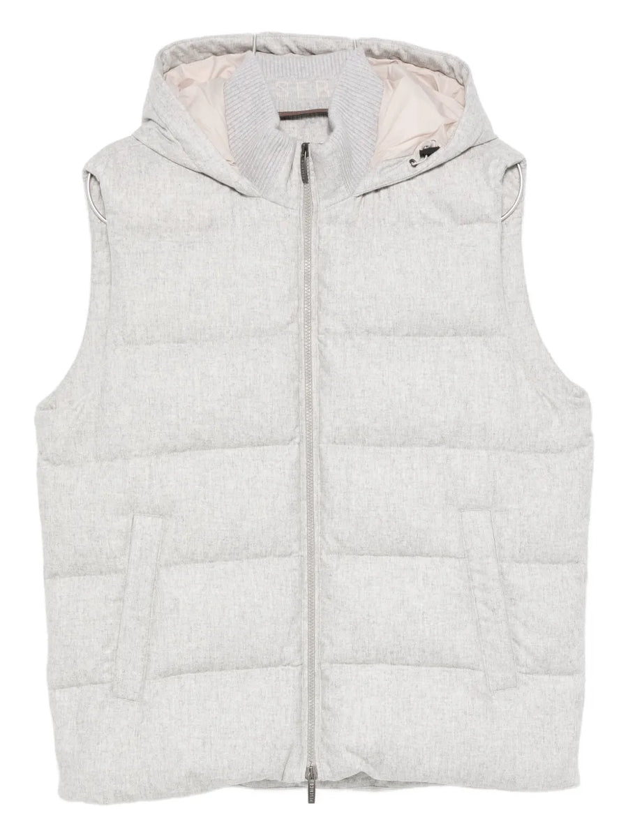 Peserico 100% fabric (composition unspecified) gilet in light grey