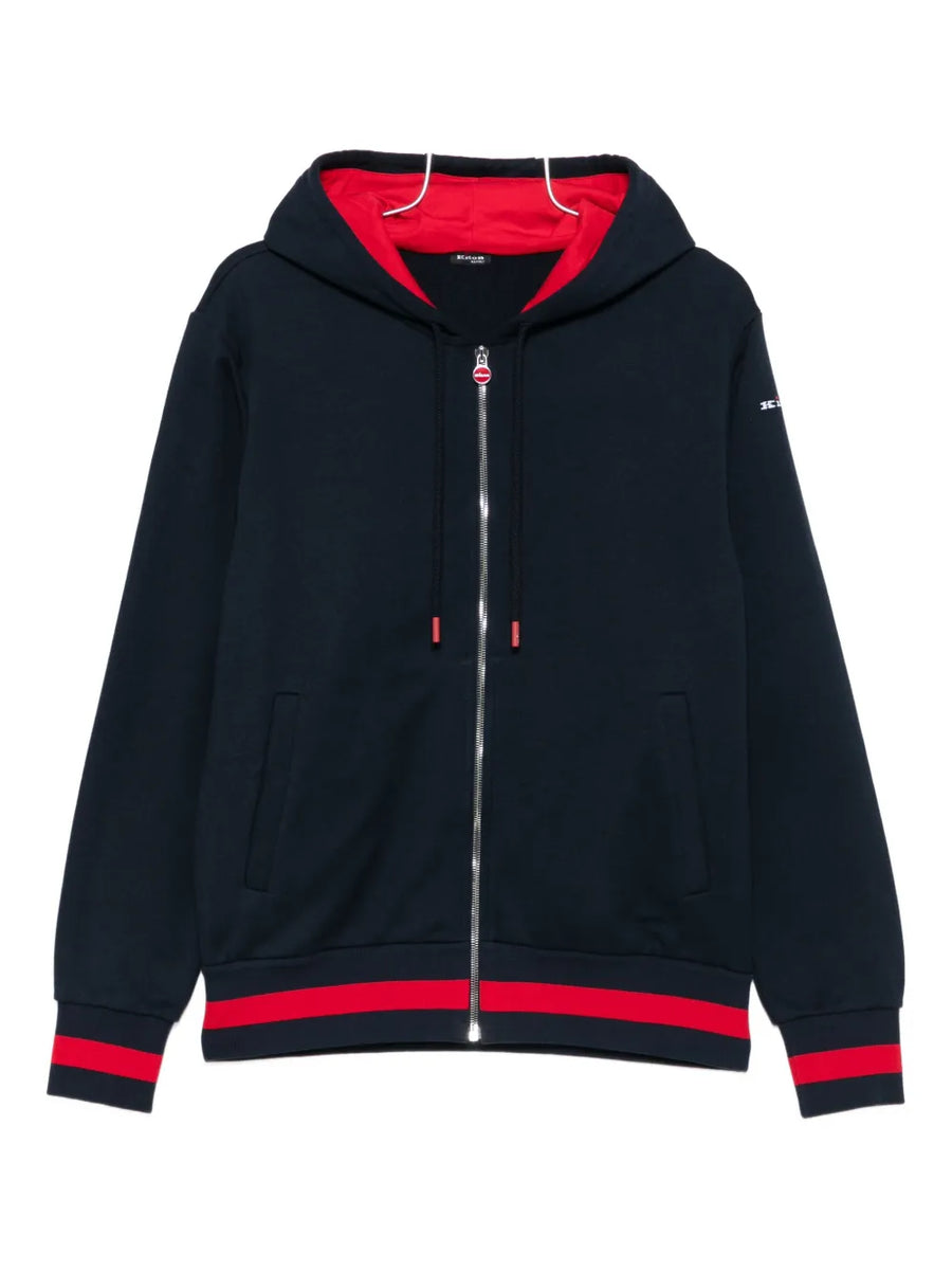 Kiton Cotton 100% sweatshirt in navy