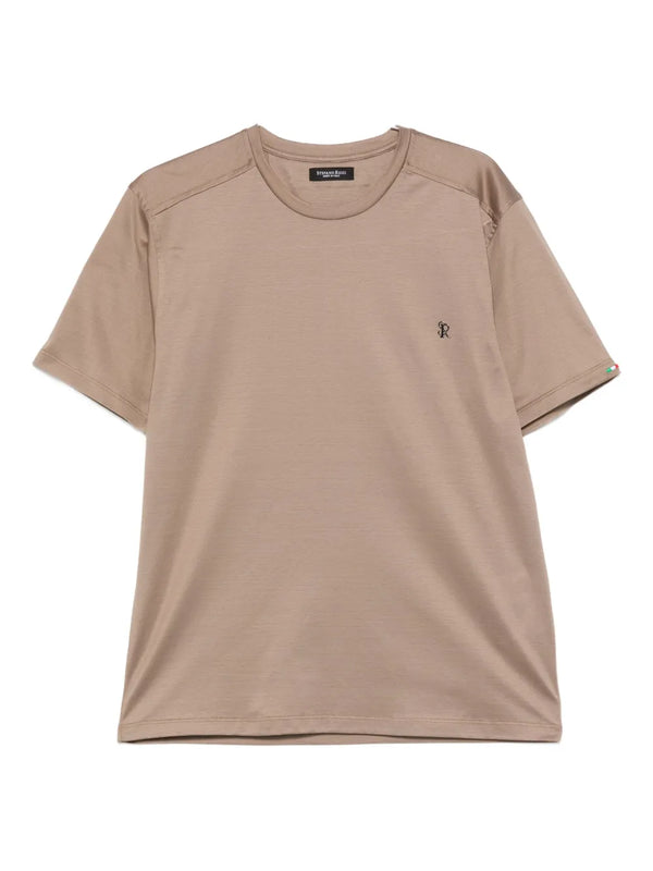 Stefano Ricci Cotton 100% t-shirt in taupe