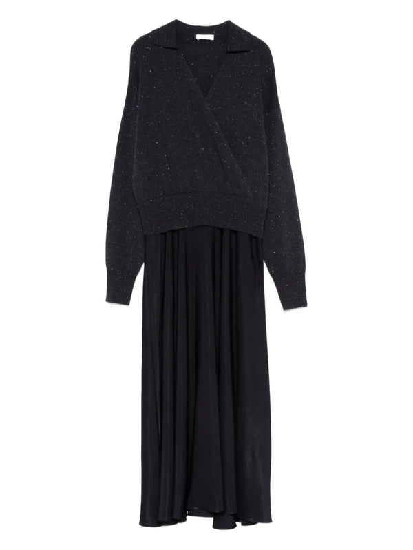Peserico Viscose 61% dress in navy