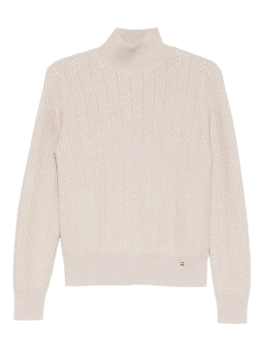 Herno 100% wool sweater in light pink