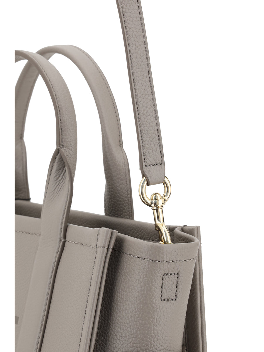 Grained Calf Leather Tote Cement Handbags