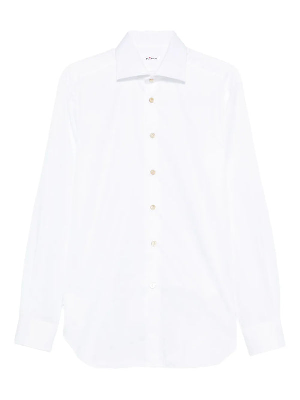 Kiton 100% cotton shirt in white