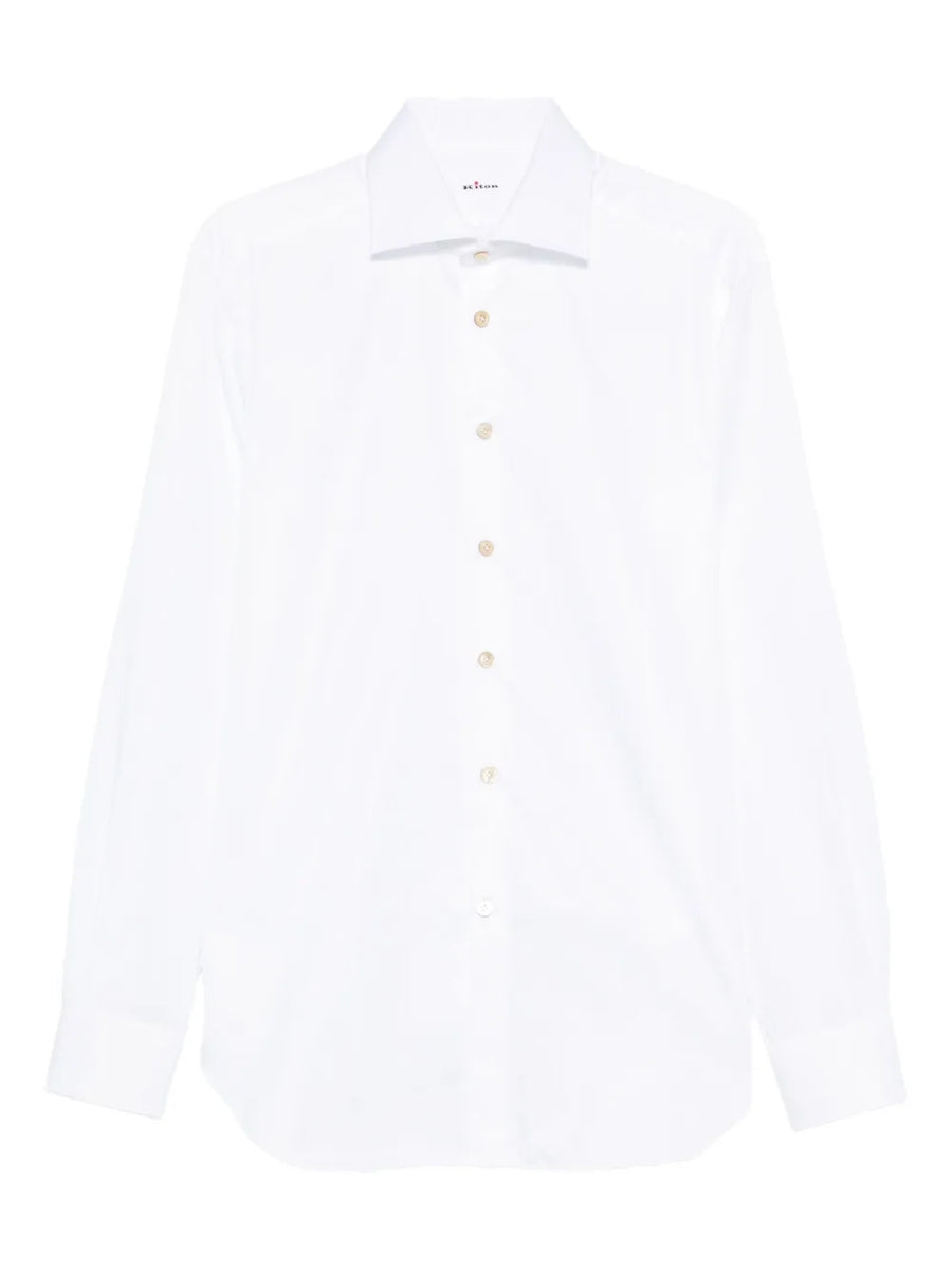 Kiton 100% cotton shirt in white