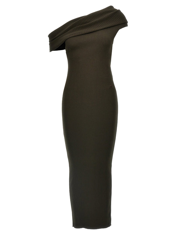 Courreges فستان — زيتوني