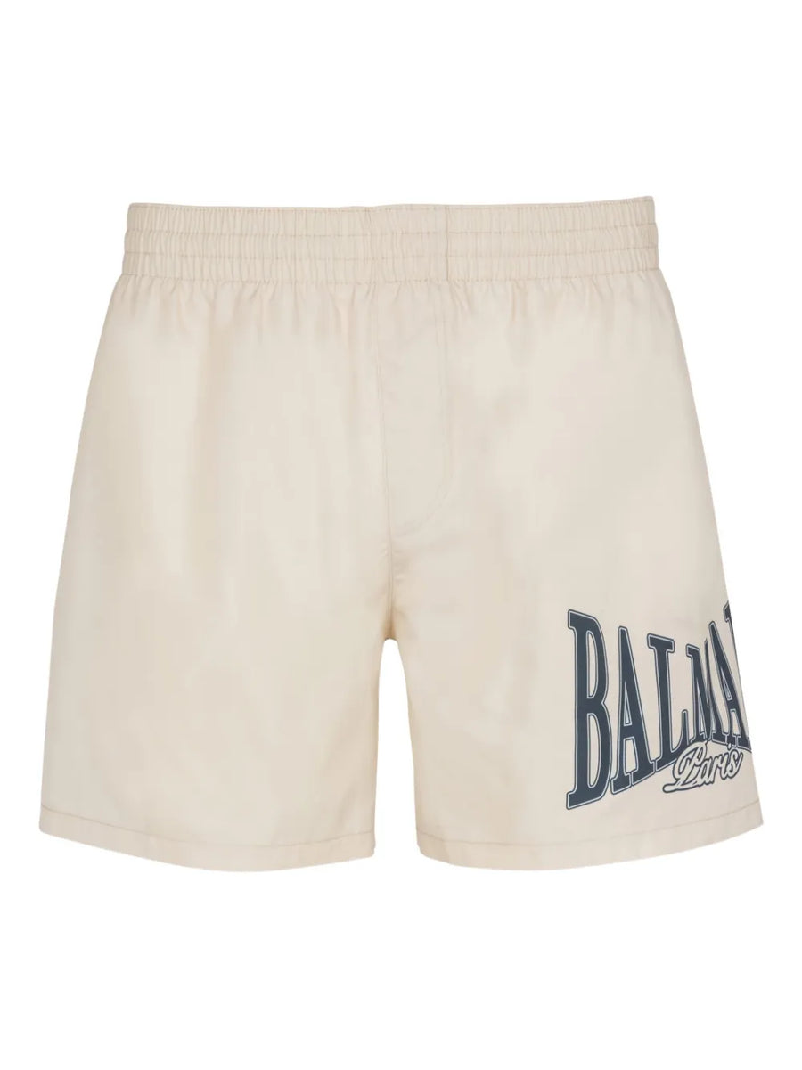 Balmain Polyamide 100% swim shorts in beige