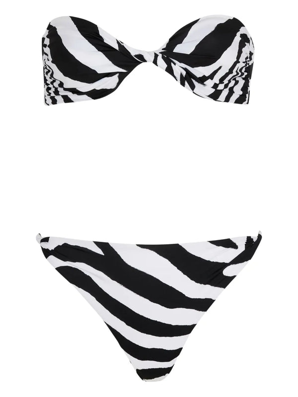 Balmain Knit bikini in black