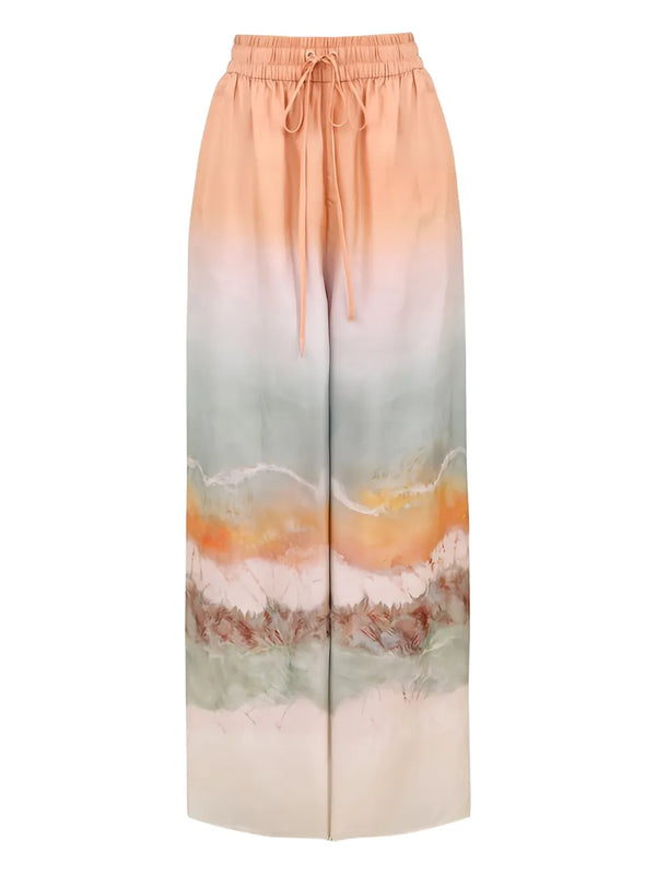 Zimmermann Silk 100% joggers in peach