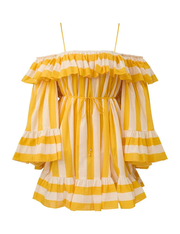 Zimmermann Cotton 100% mini dress in yellow