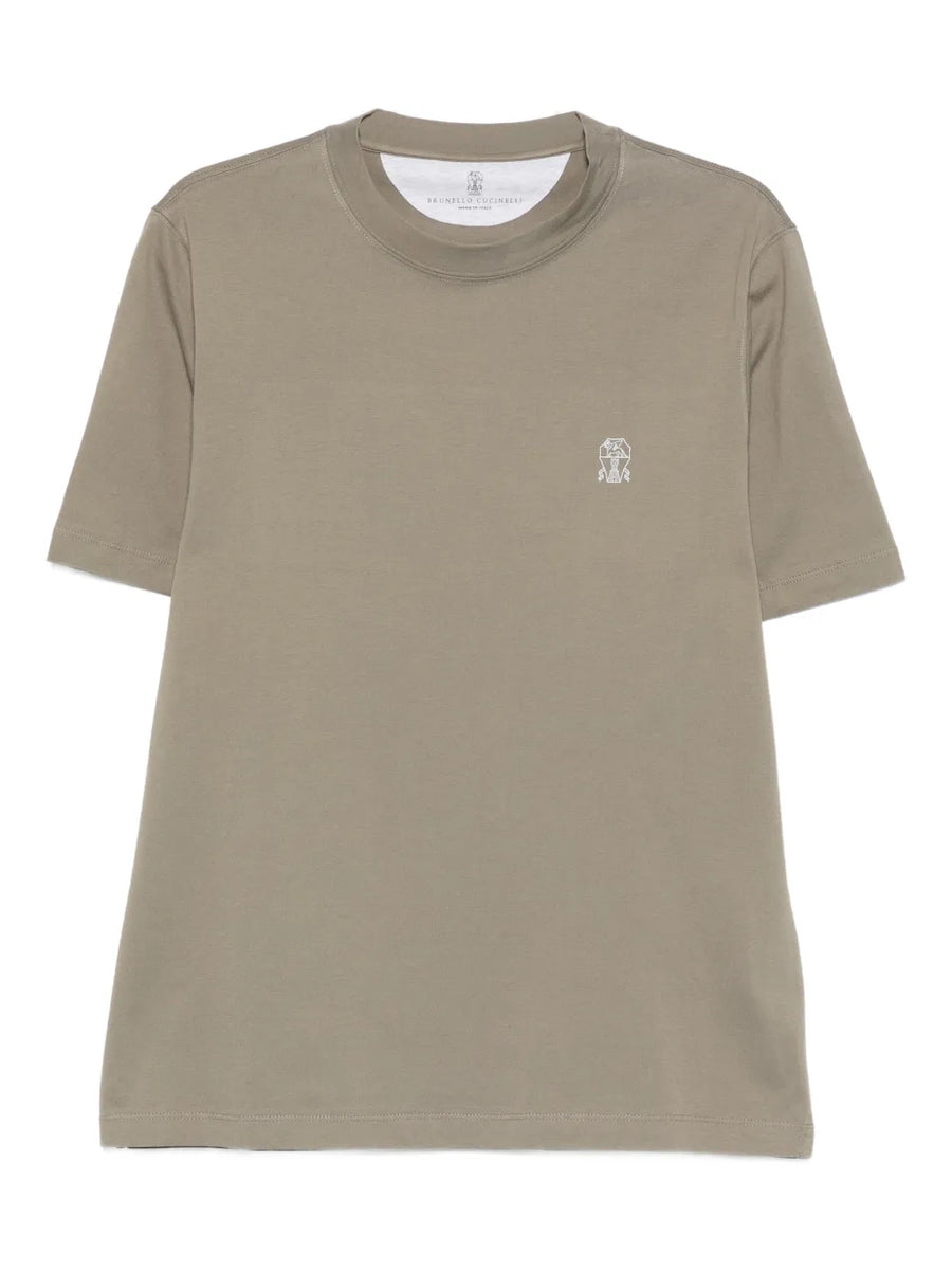 Brunello Cucinelli Cotton 100% t-shirt in khaki