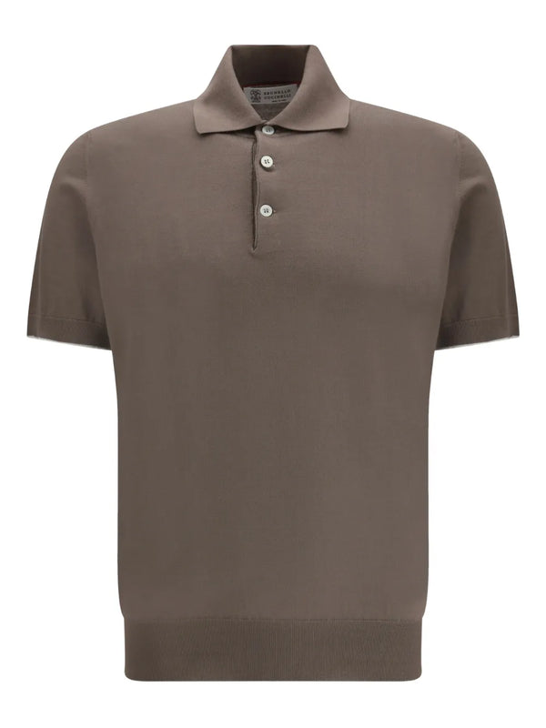 Brunello Cucinelli Cotton 100% polo shirt in taupe