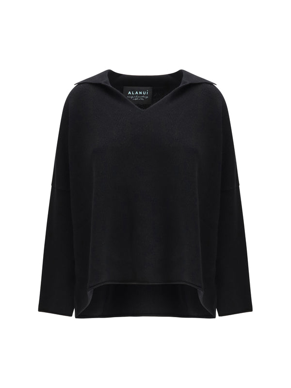 Alanui 71% Kashmir sweater in black