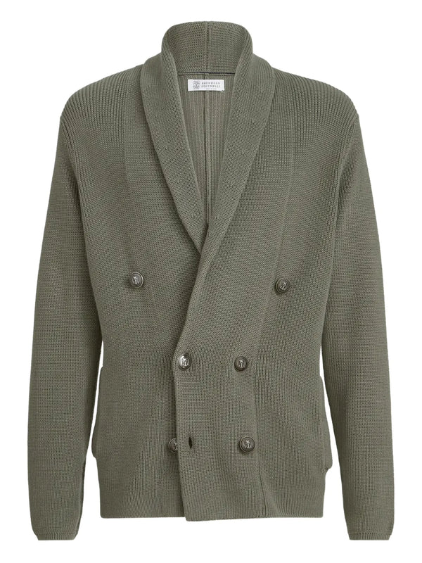 Brunello Cucinelli Cotton 100% cardigan in green