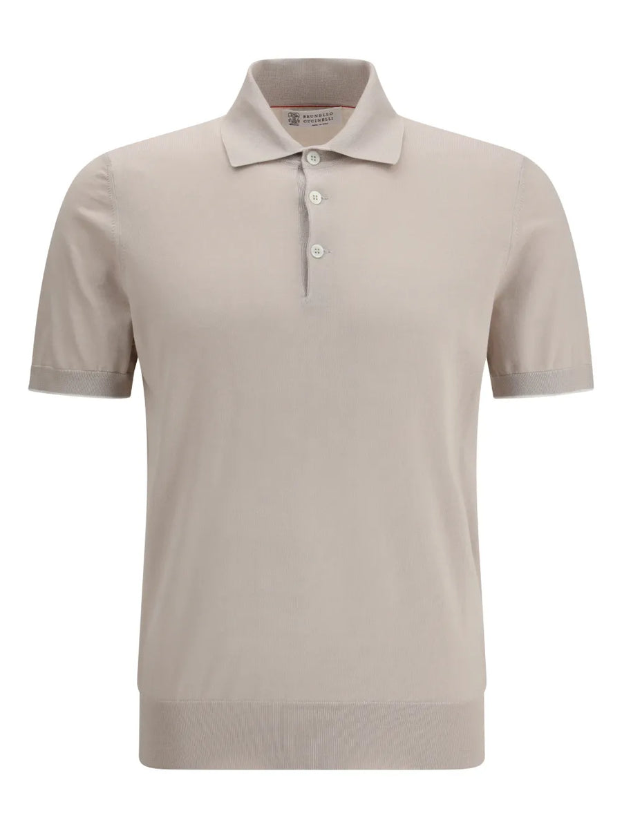 Brunello Cucinelli Cotton 100% polo shirt in beige