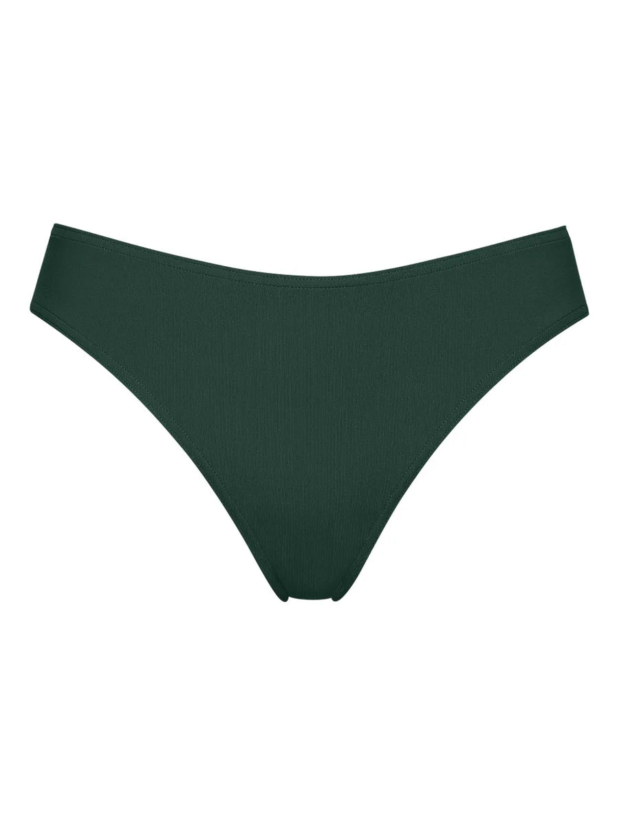 Eres Polyamide 84% high-waisted brief in dark green