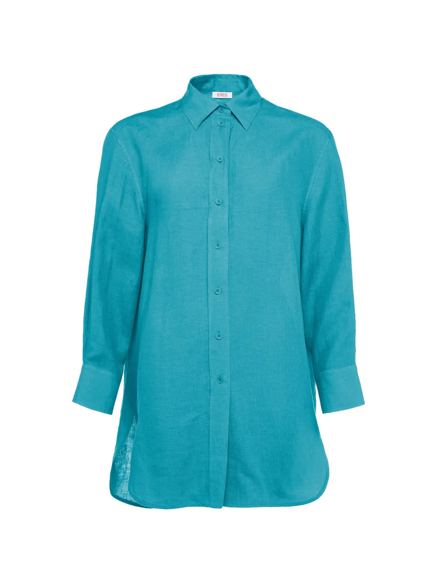 Eres Linen 100% shirt in teal