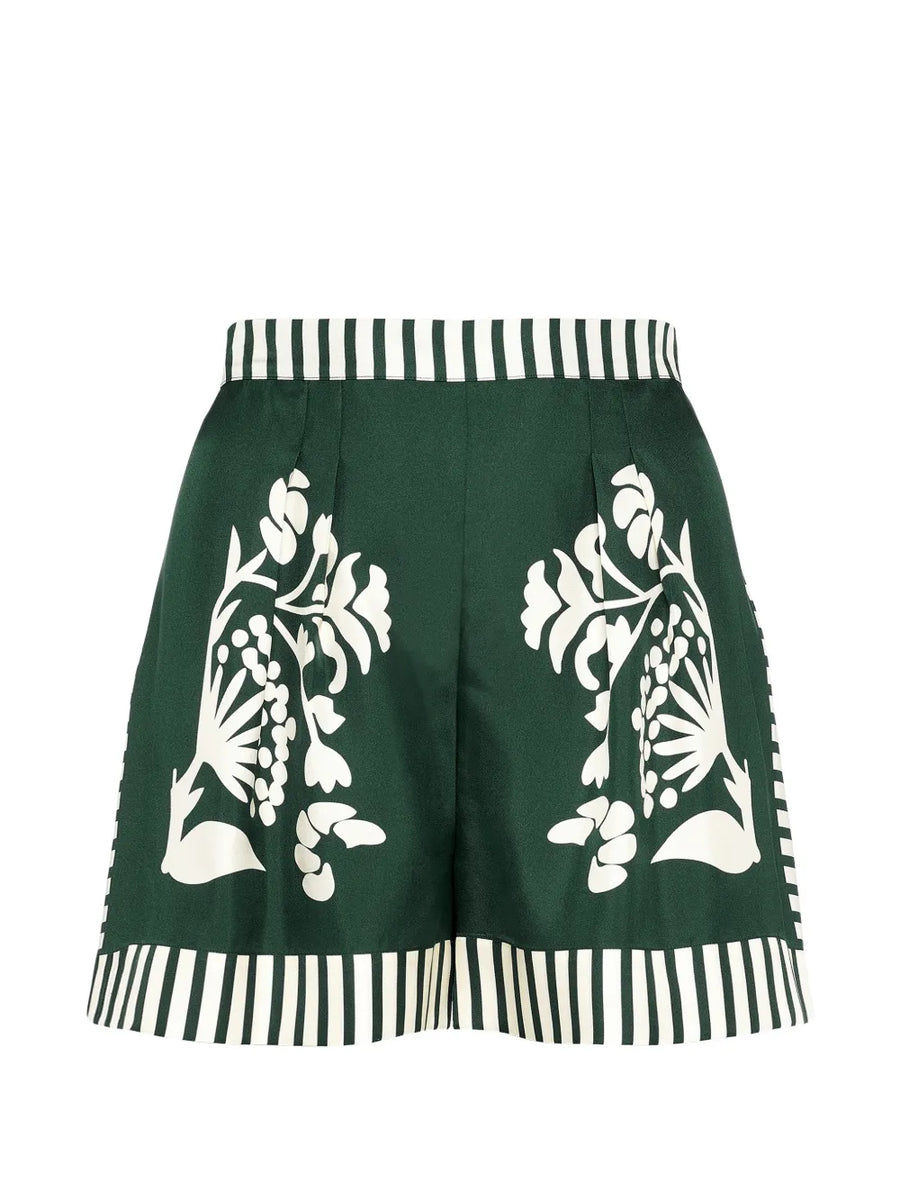 Eres Silk 100% shorts in green