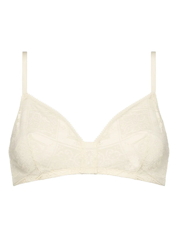 Eres Polyamide 85% wireless triangle bikini top in cream