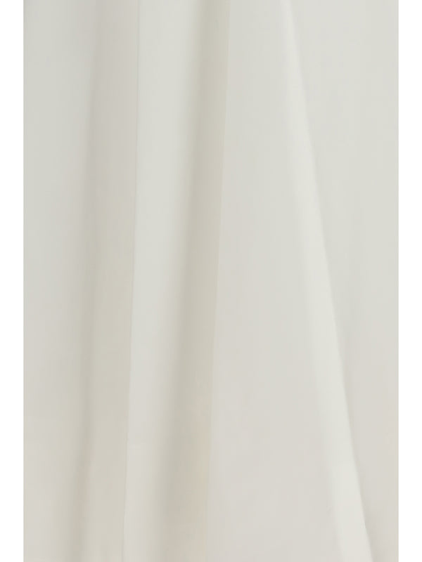 Skirt Full-Length White Cotton