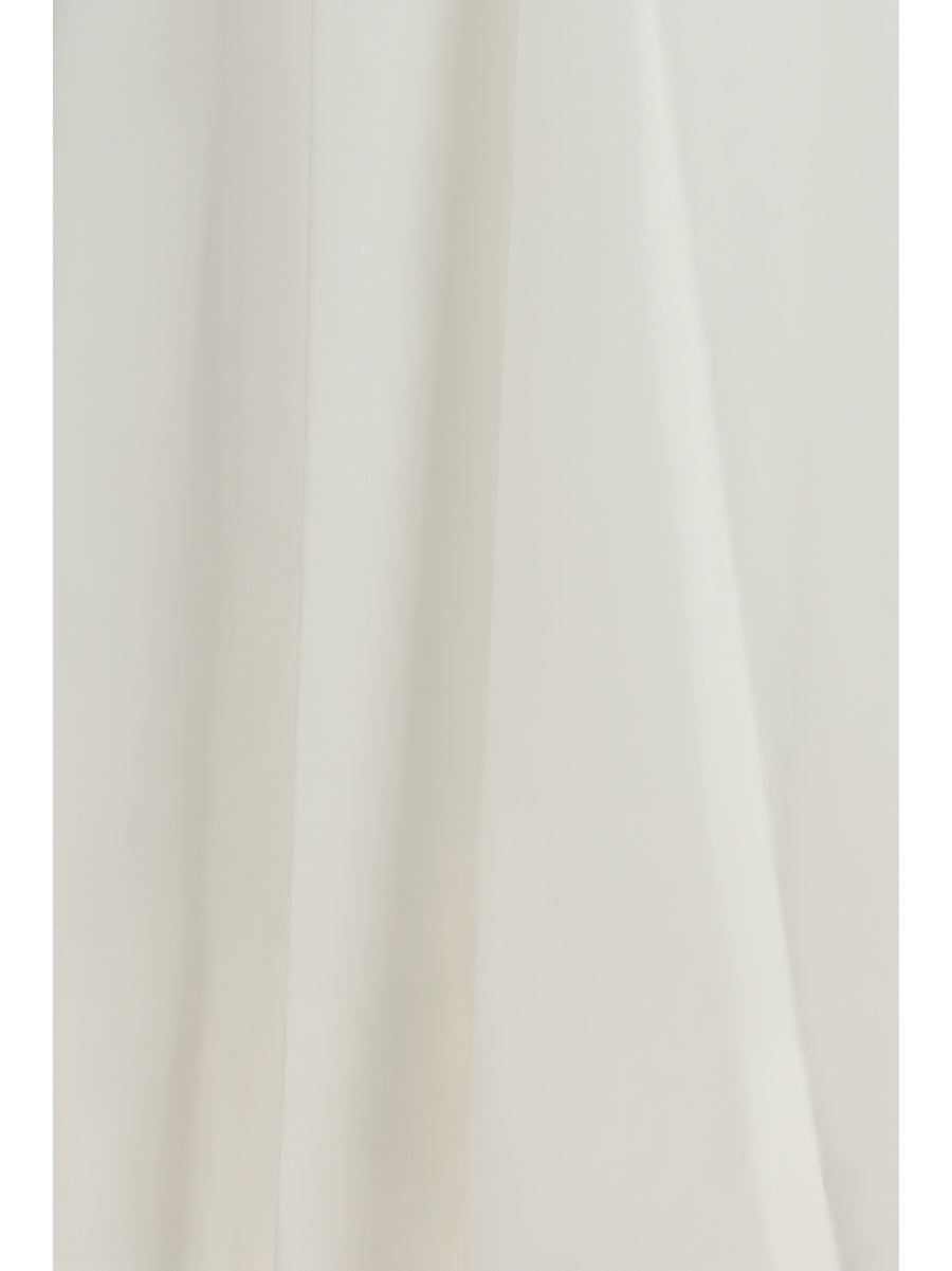 Skirt Full-Length White Cotton