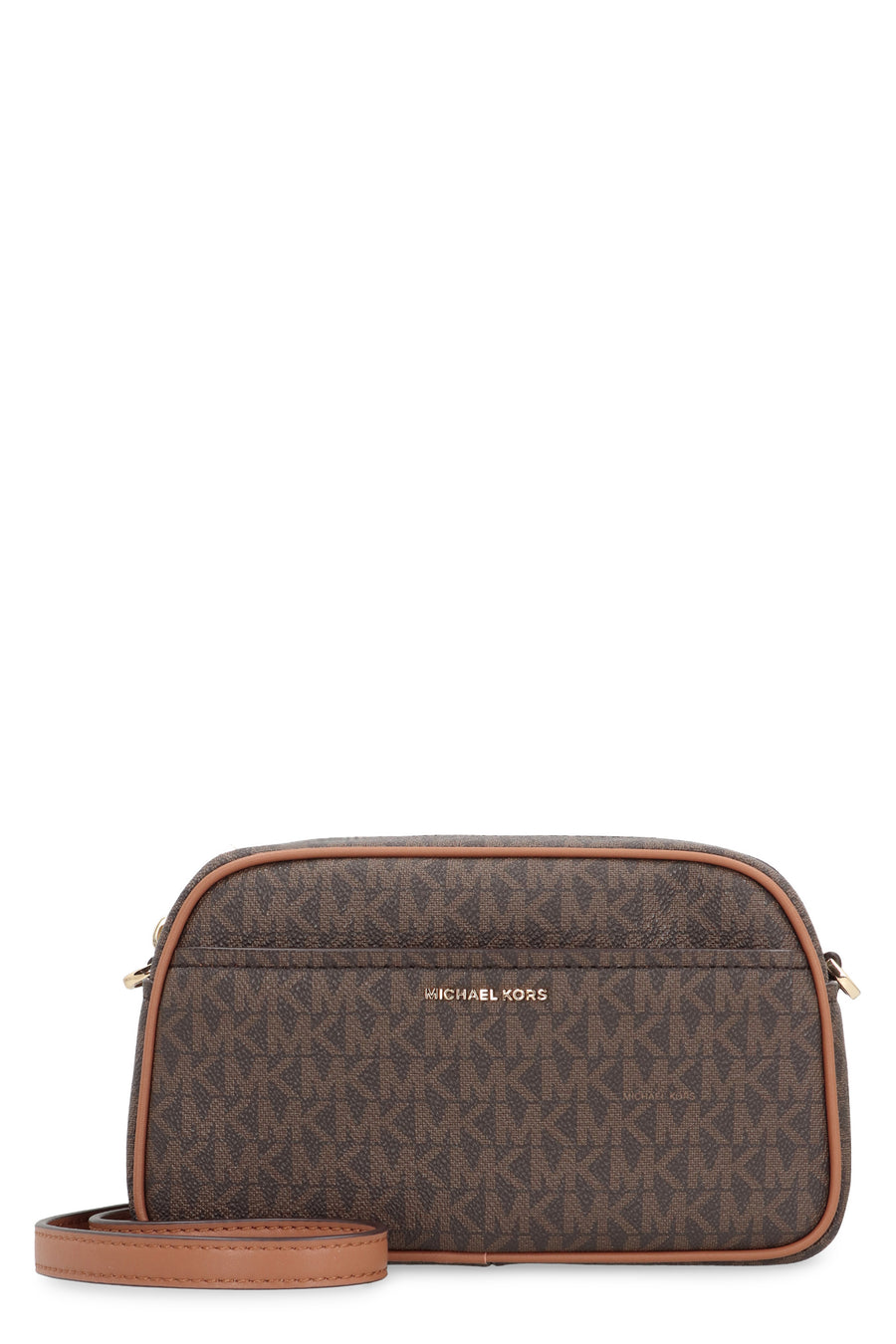 Jet Set Coated Canvas Camera Bag Brown Shoulder